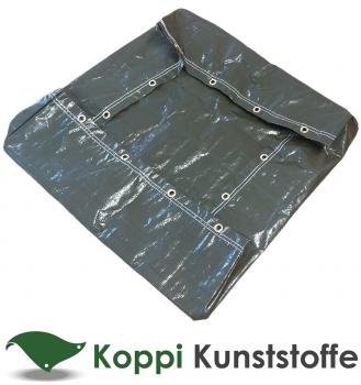 76x76x25 Planenhaube mit Ösen alle 20cm